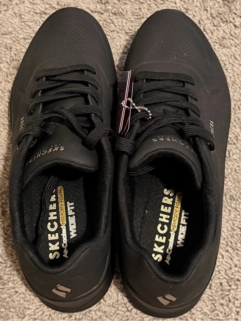 SKECHERS STREET UNO STAND ON AIR WEDGE SNEAKERS